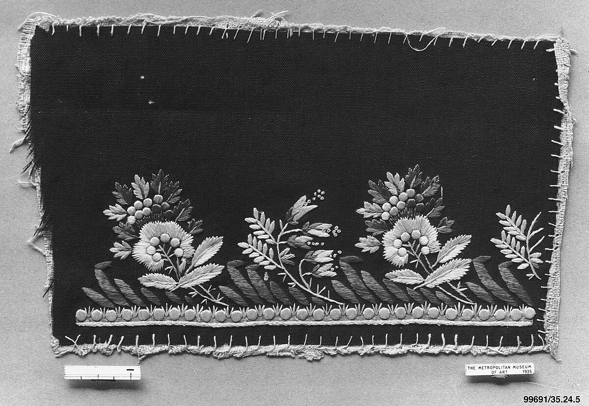 Sample, Style of Jean François Bony (French, Givors 1760–1825 Paris), Wool, silk threads, French, Lyons