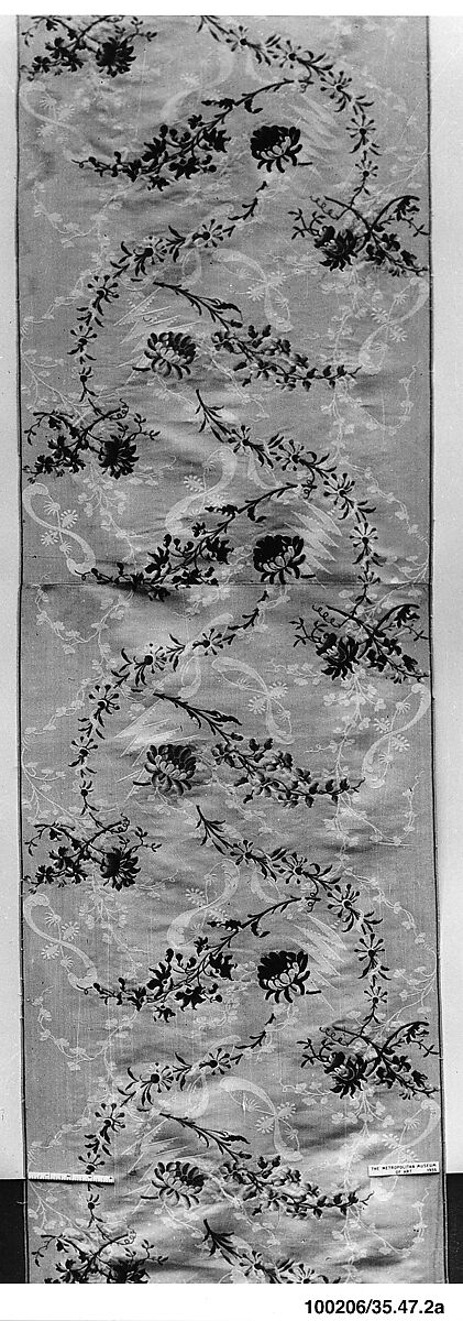 Dress panels, Silk, probably British, London, Spitalfields