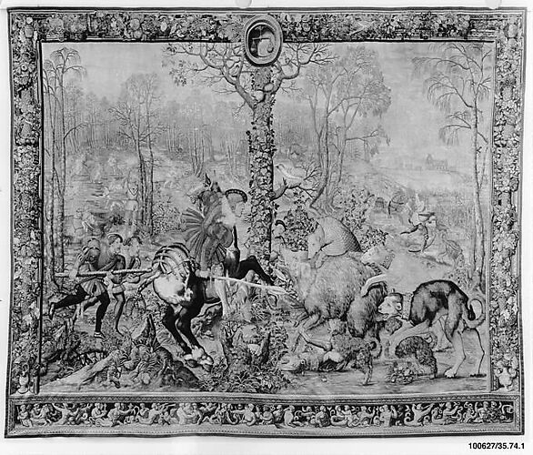 The Final Assault on the Boar, or December from a set of the Hunts of Maximilian
