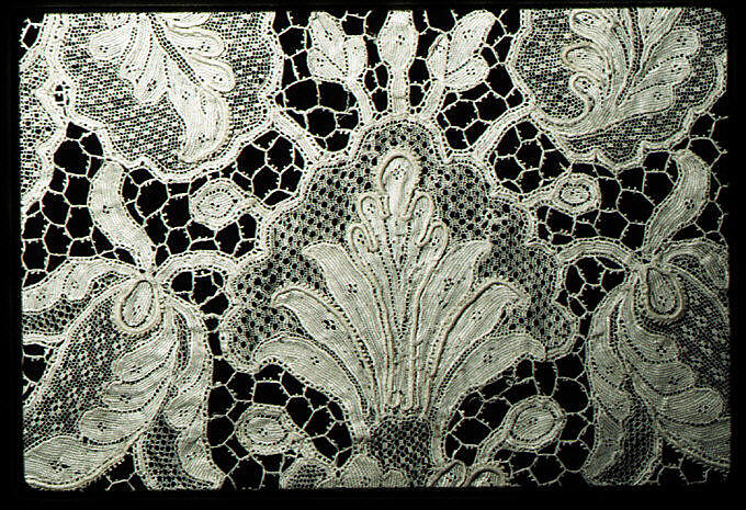 Cap crown, Needle lace, French