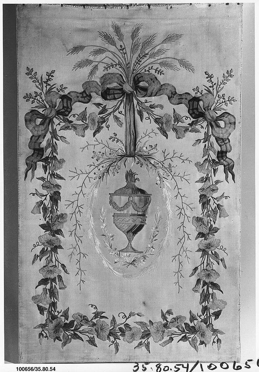 Firescreen panel, Silk on silk, French