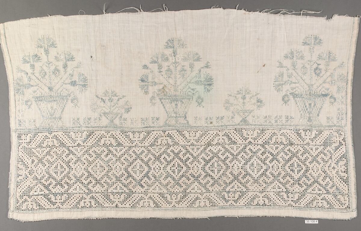 Cover fragment, Drawnwork, Mexican
