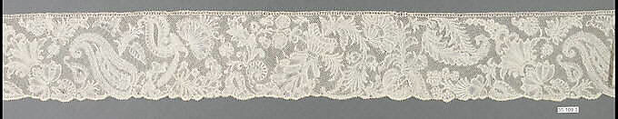 Border (one of three), Bobbin lace, point d'Angleterre, Flemish, Brabant 