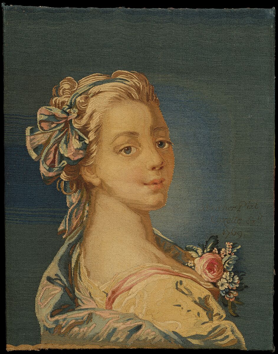 Boucher's Daughter, Jeanne Elisabeth Victoire Deshays, After a design by François Boucher (French, Paris 1703–1770 Paris), Wool, silk (25 warps per inch, 10 per cm.), French, Paris 