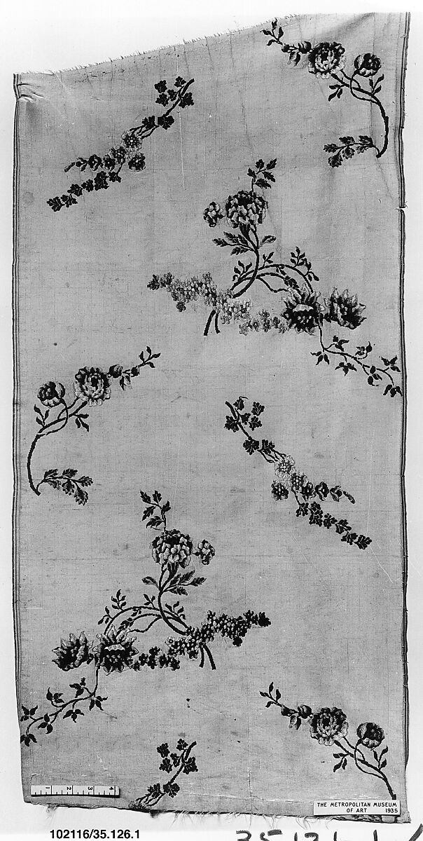 Skirt panel, Silk, British, London, Spitalfields