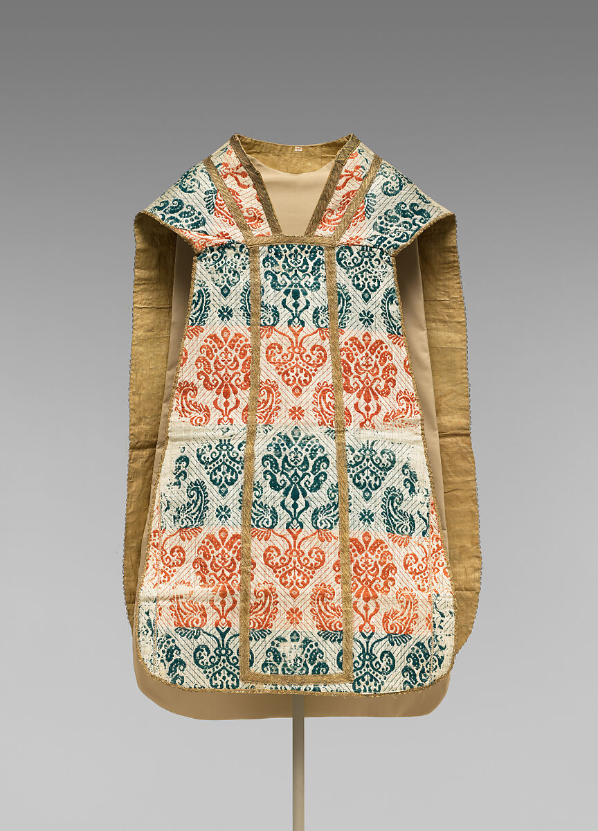 Chasuble, Linen and wool, Italian, possibly