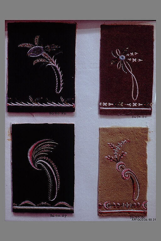 Sample, Silk on wool, French