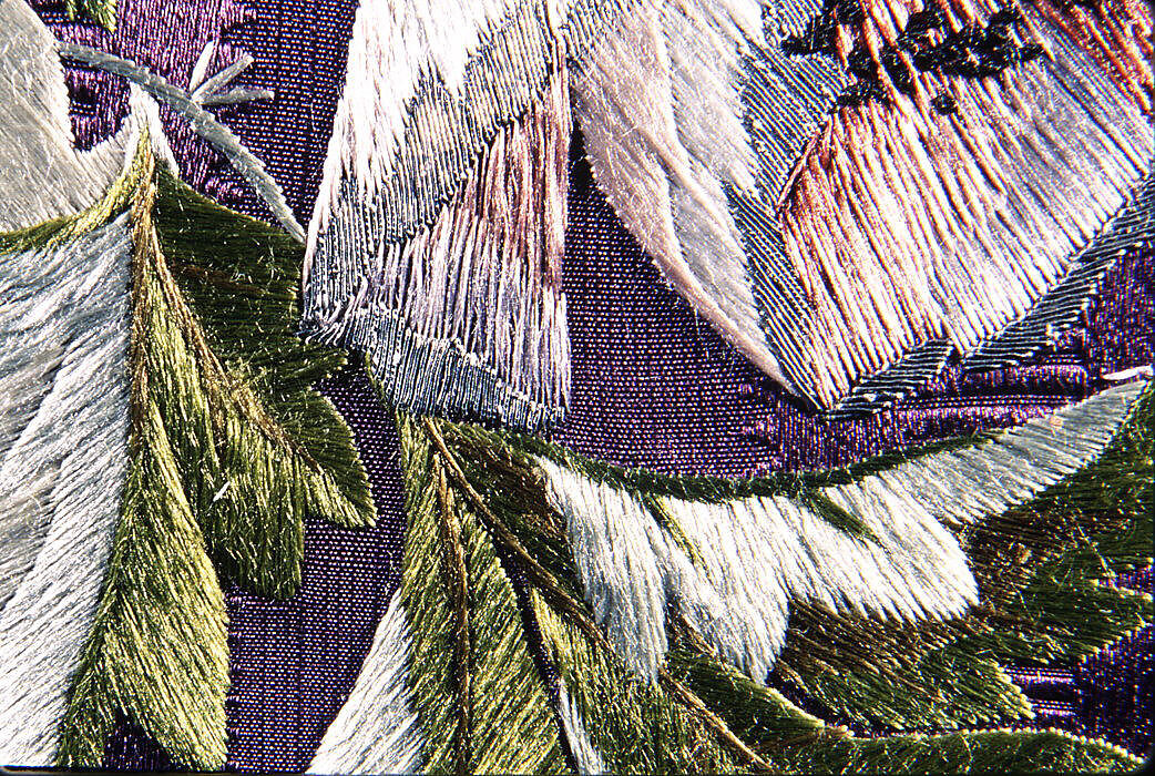 Dress border, Silk on silk, French