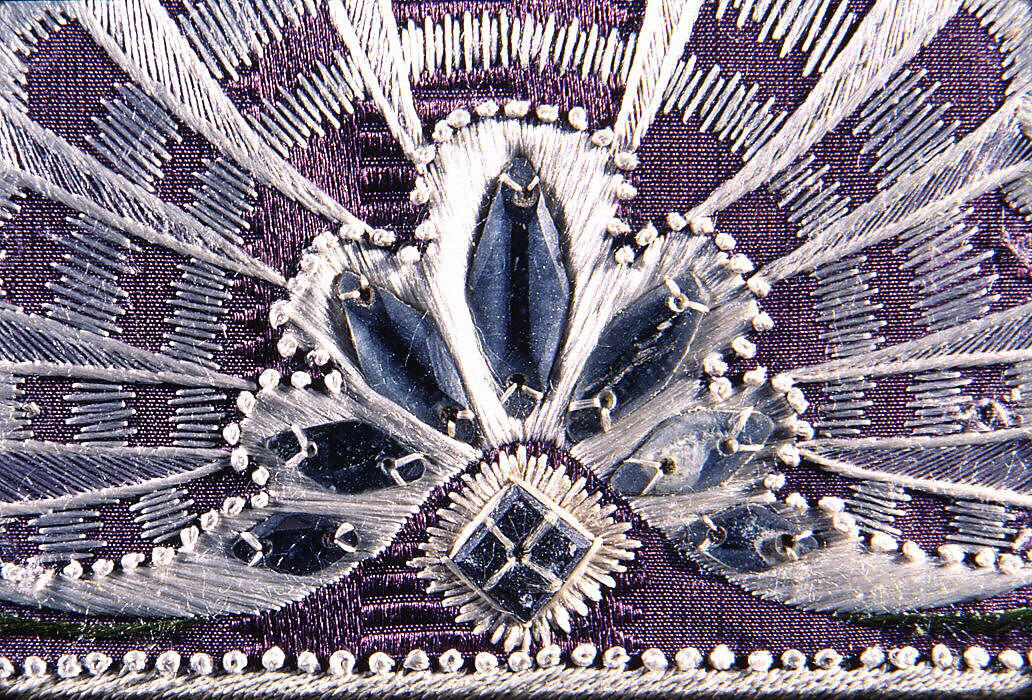 Dress border, Silk on silk, French