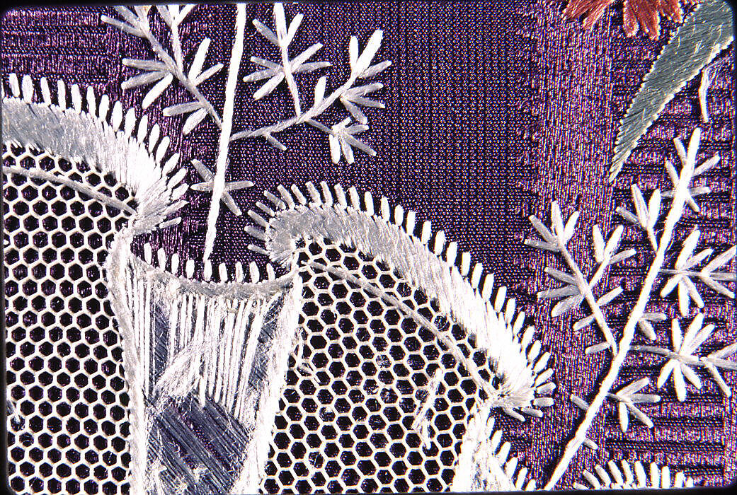 Dress border, Silk on silk, French