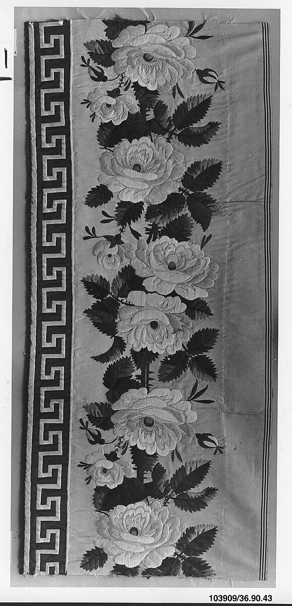 Dress border, Silk on silk, French
