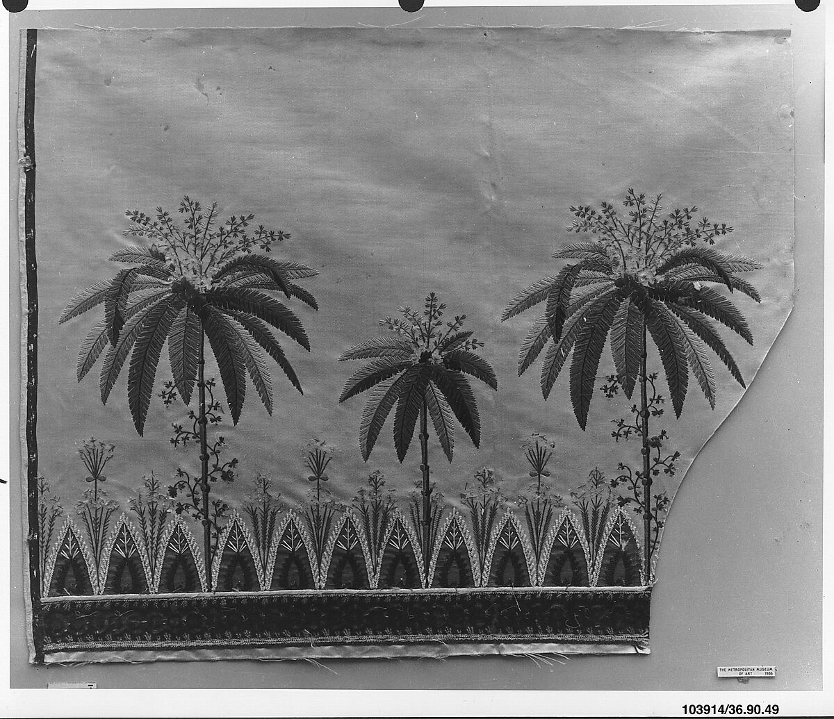 Dress border, Silk on silk, French