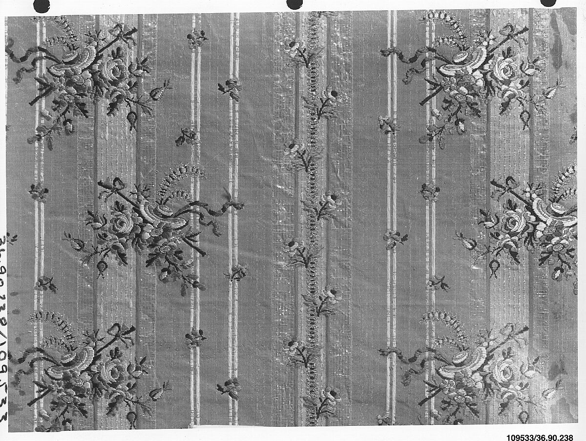 Piece, Silk and metal thread, French