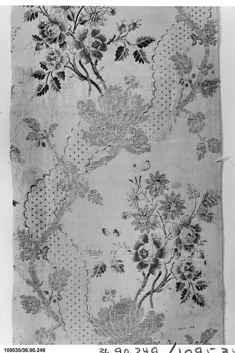 Piece, Silk and metal thread, French