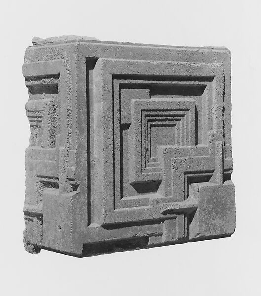 Concrete Block from the Charles Ennis House, Frank Lloyd Wright (American, Richland Center, Wisconsin 1867–1959 Phoenix, Arizona), Concrete and reinforced steel, American 