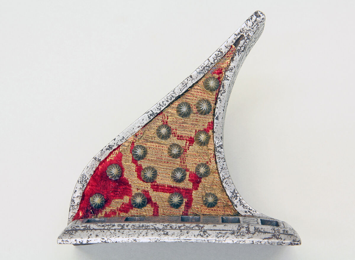 Lance Rest, Steel, textile, gold, Spanish