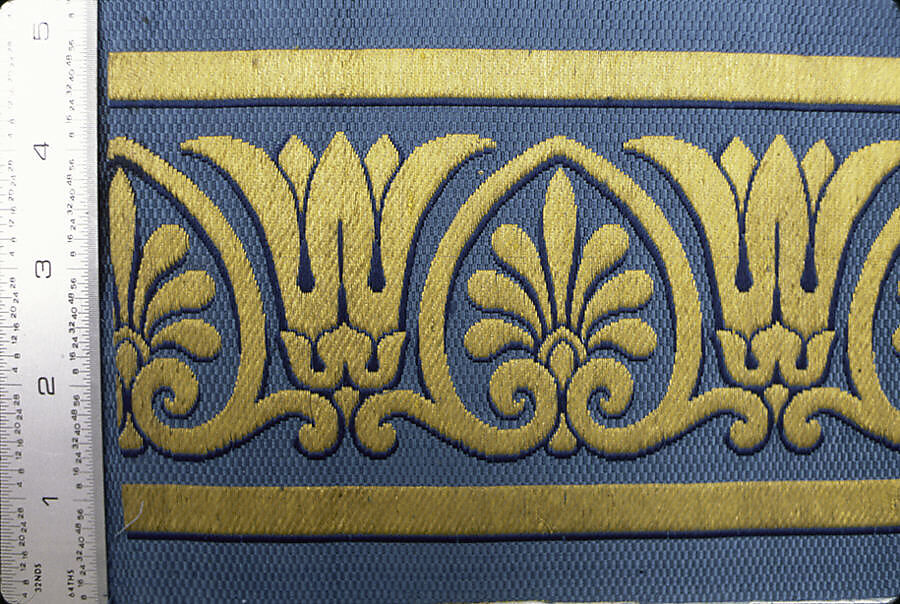 Border, Silk and metal thread, French 