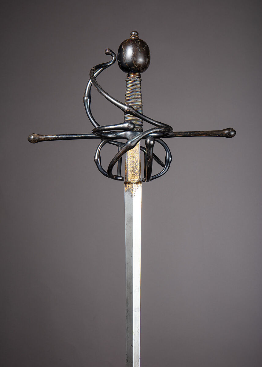 Rapier, Steel, wood, iron, possibly Italian 