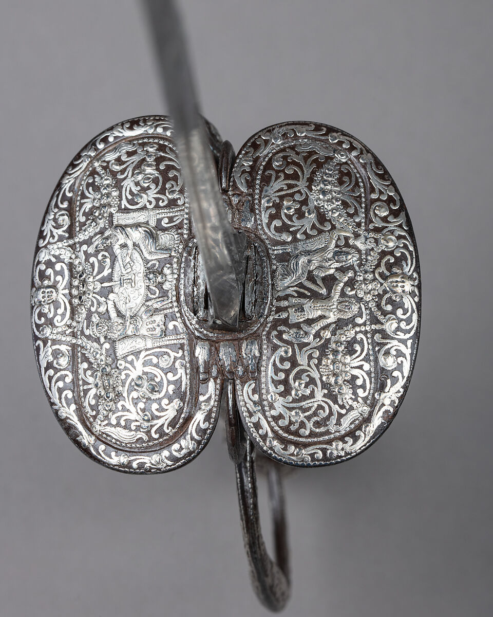 Smallsword, Steel, silver, wood, iron, brass, probably French