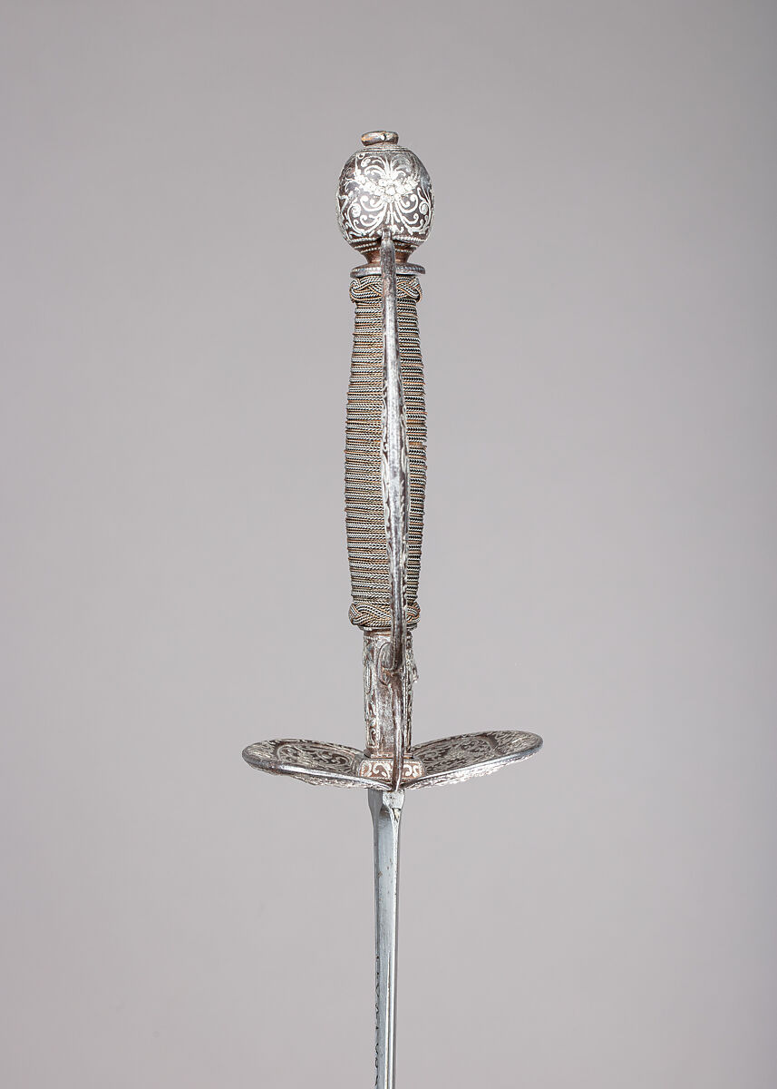 Smallsword, Steel, silver, wood, iron, brass, probably French