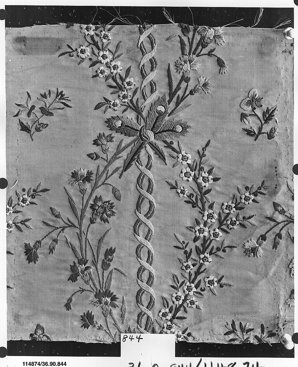 Piece, Silk on silk, French