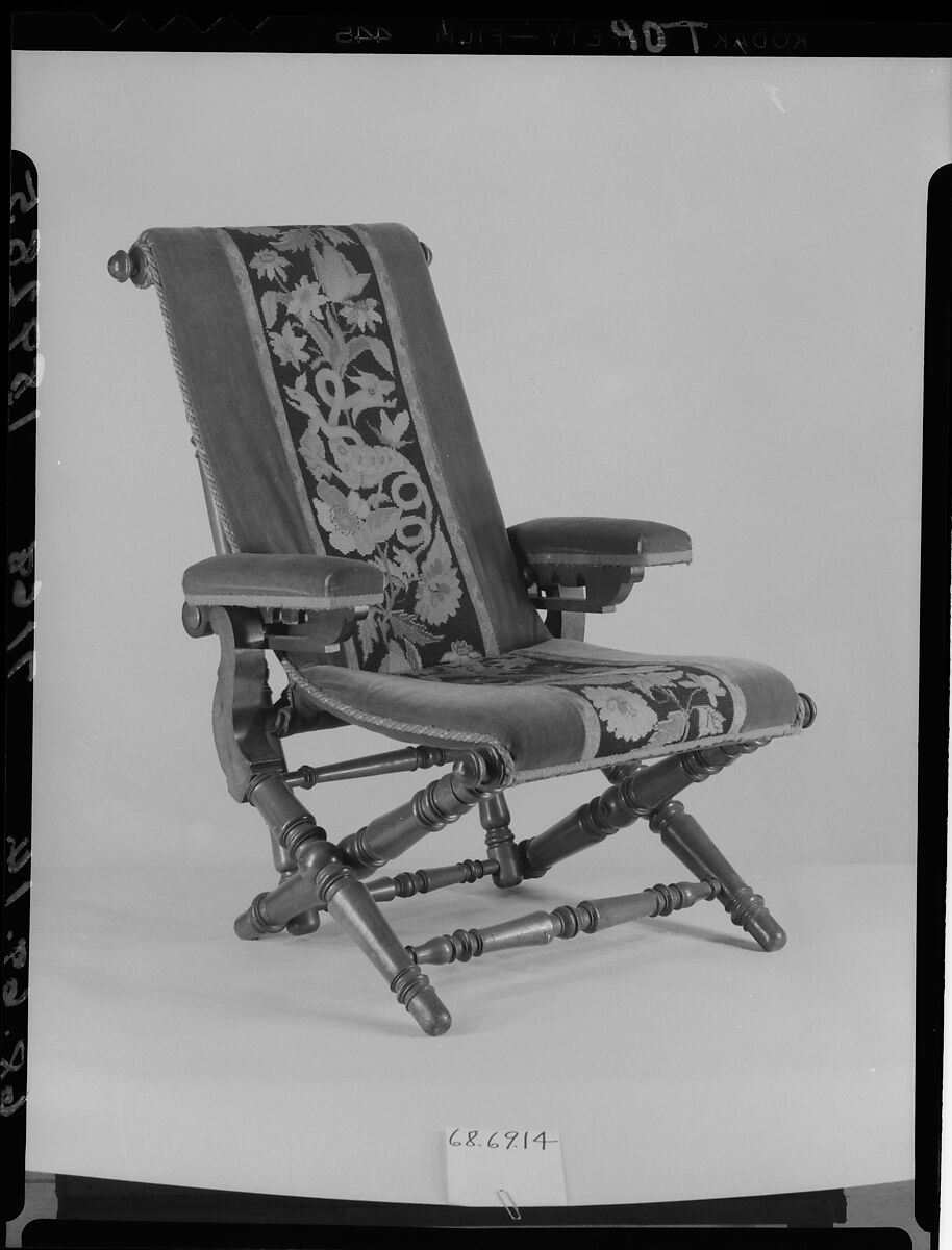 Reclining Armchair, George Jakob Hunzinger (1835–1898), Cherry, American