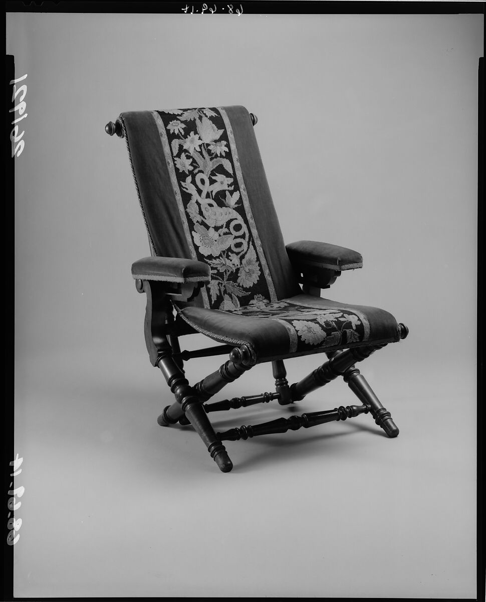 Reclining Armchair, George Jakob Hunzinger (1835–1898), Cherry, American