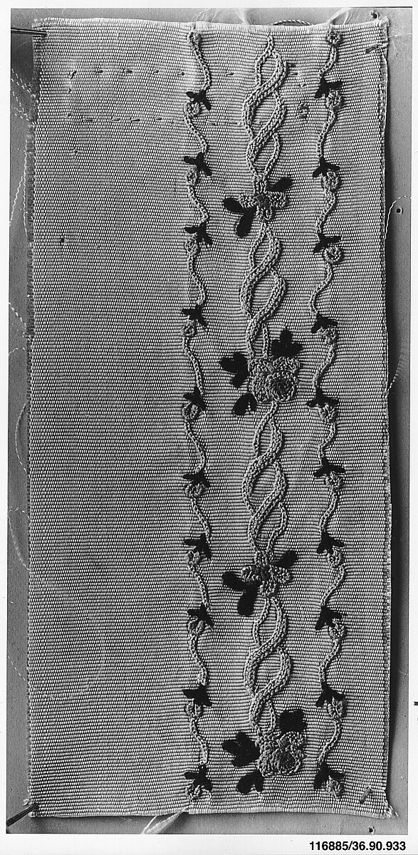 Sample, Silk on silk, French 