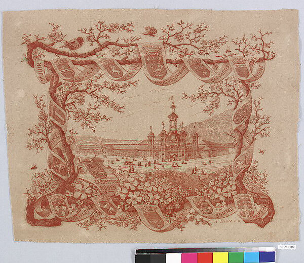 Exposition of Rouen, June 1, 1884, Designed by A. Bentz, Cotton, French, Rouen 