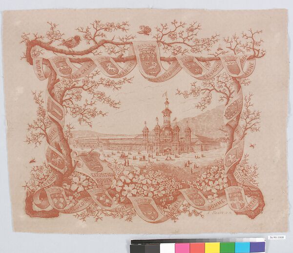 Exposition of Rouen, June 1, 1884, Designed by A. Bentz, Cotton, French, Rouen