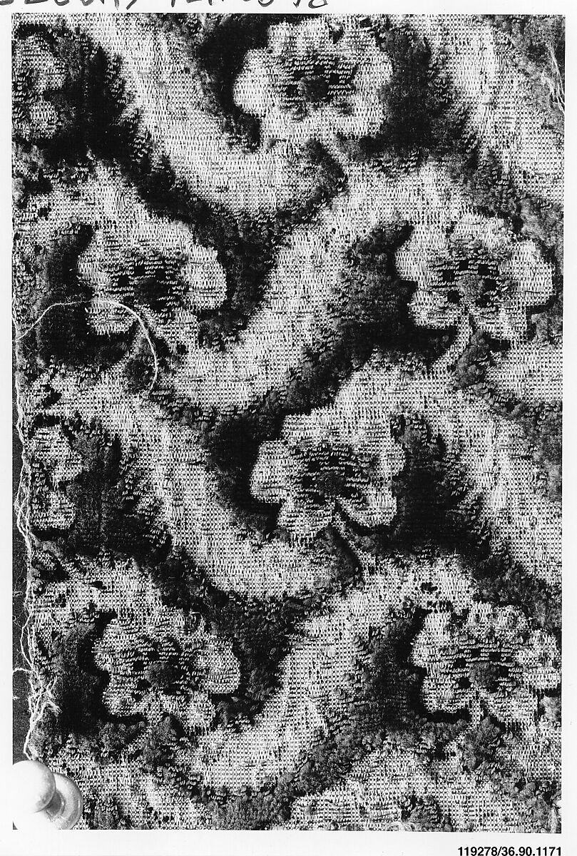 Piece, Silk and metal thread, French 