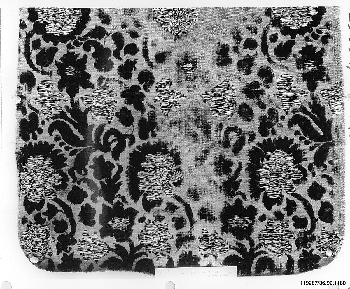 Piece, Silk and metal thread, Italian 