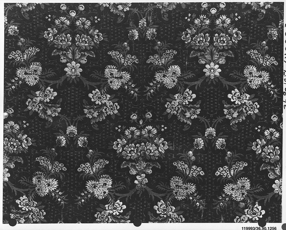 Piece, Silk and cotton (?), French