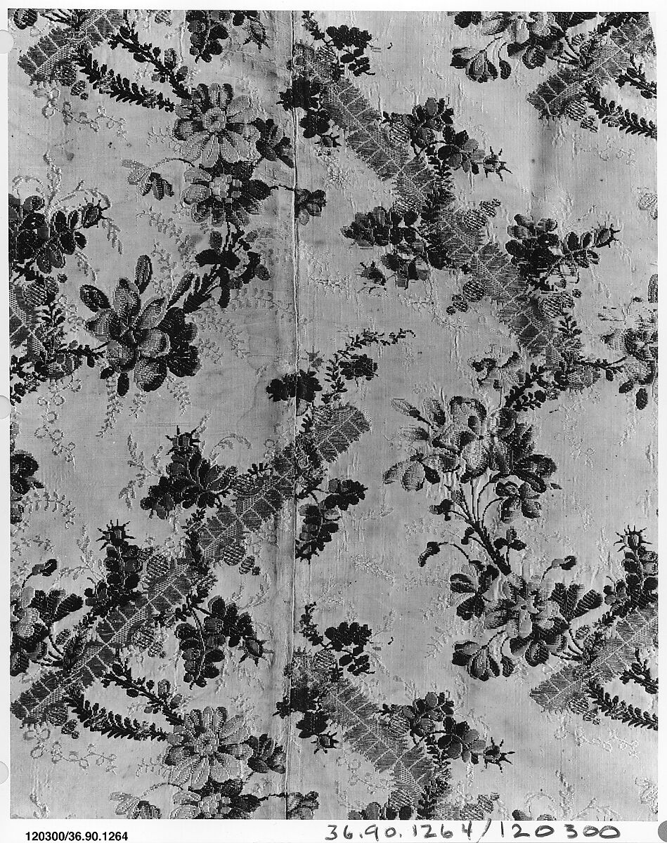 Piece, Silk and metal thread, French