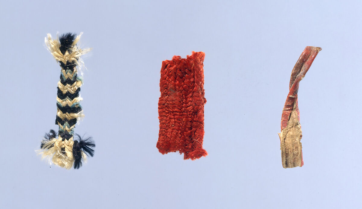 Armor Fragments (Scales and Cords), Iron, lacquer, silk, Japanese