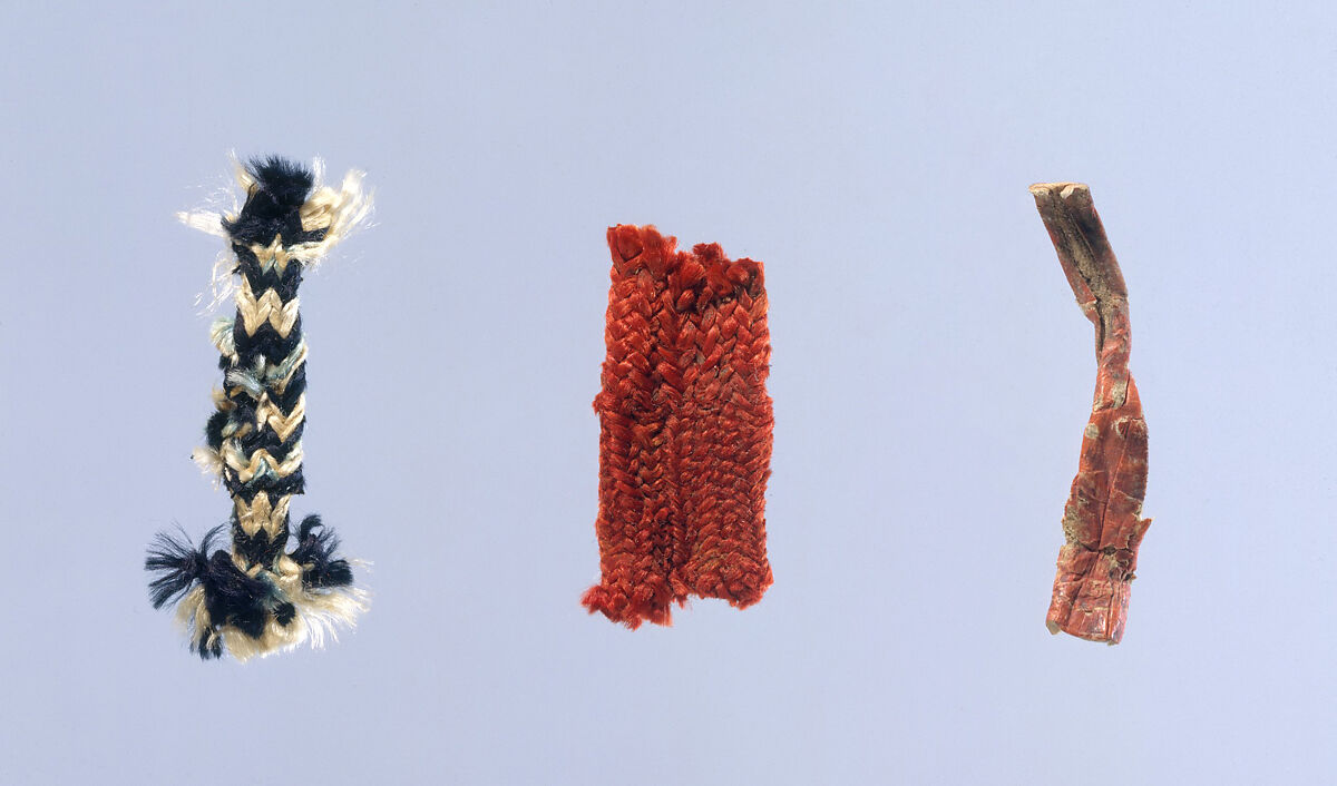 Armor Fragments (Scales and Cords), Iron, lacquer, silk, Japanese