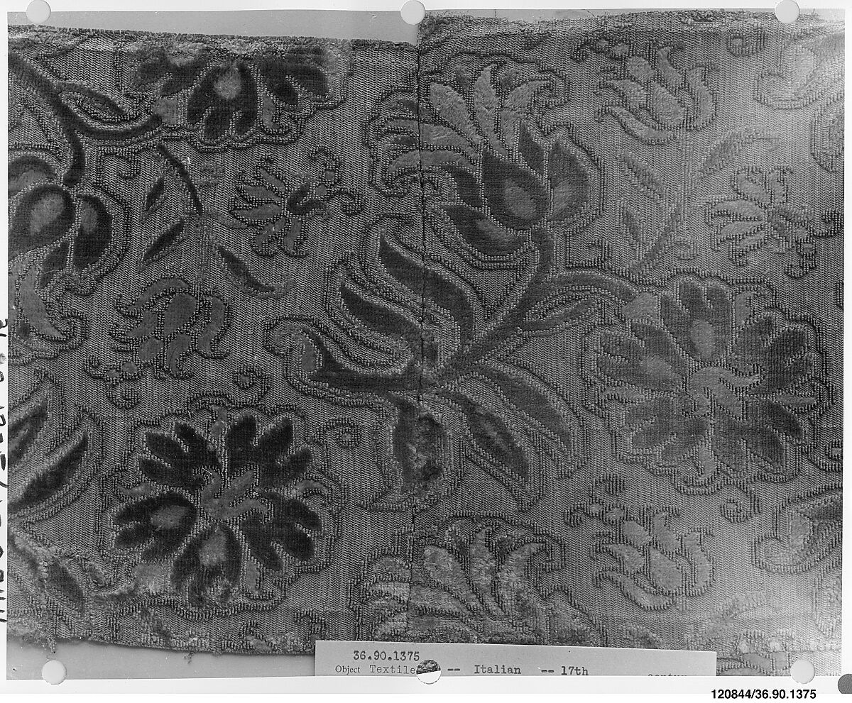 Piece, Silk and metal thread, Italian 