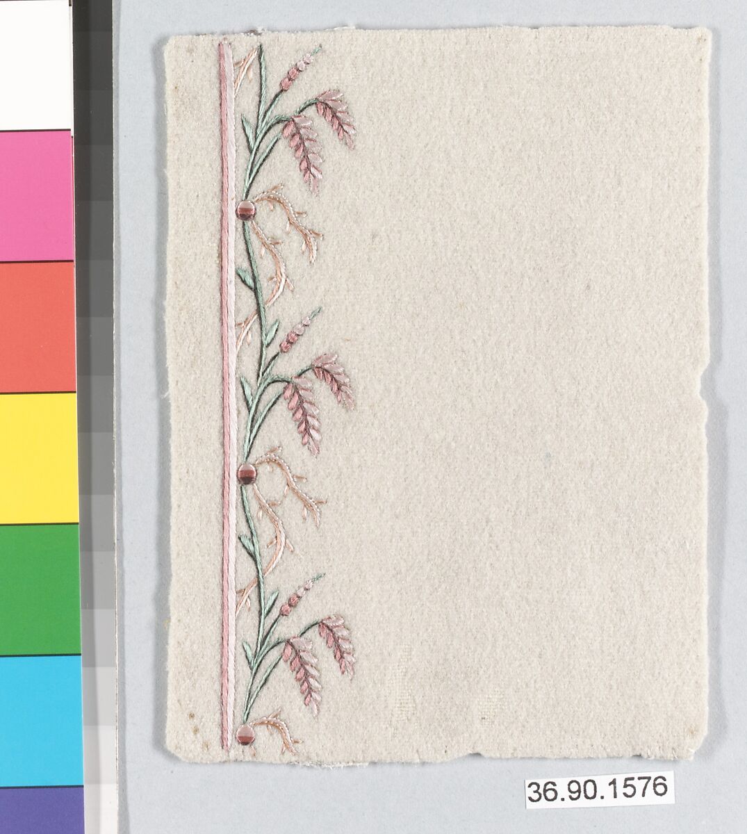 Sample, Silk on felt, French