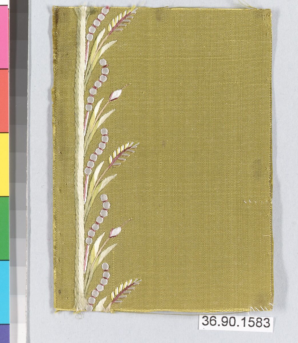Sample, Silk on silk, French