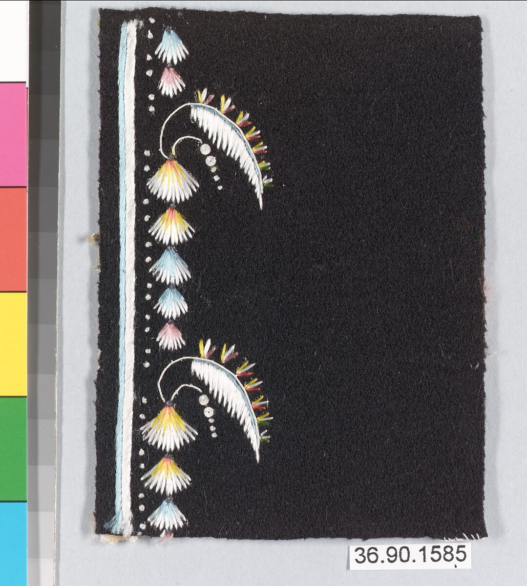 Sample, Silk on felt, French