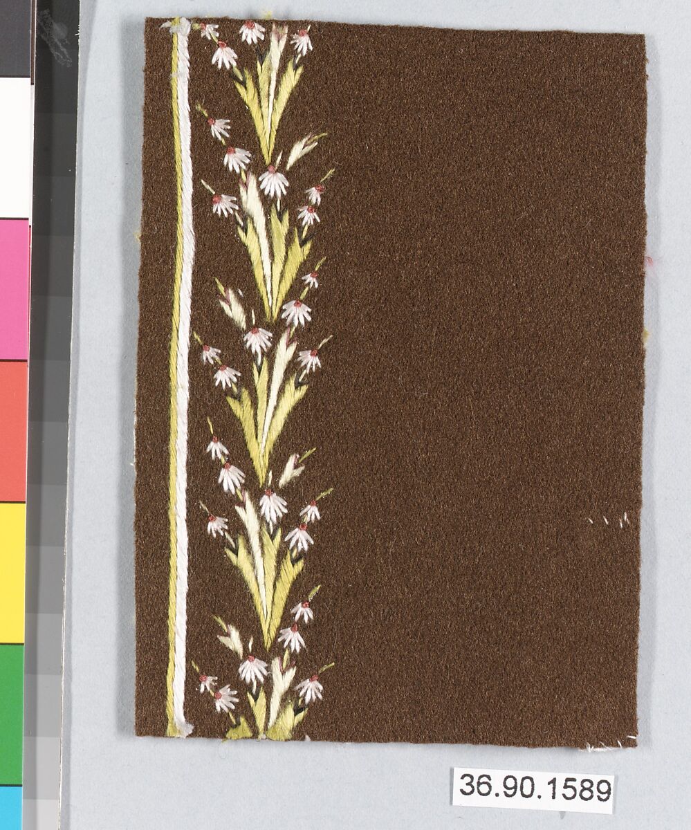 Sample, Silk on felt, French