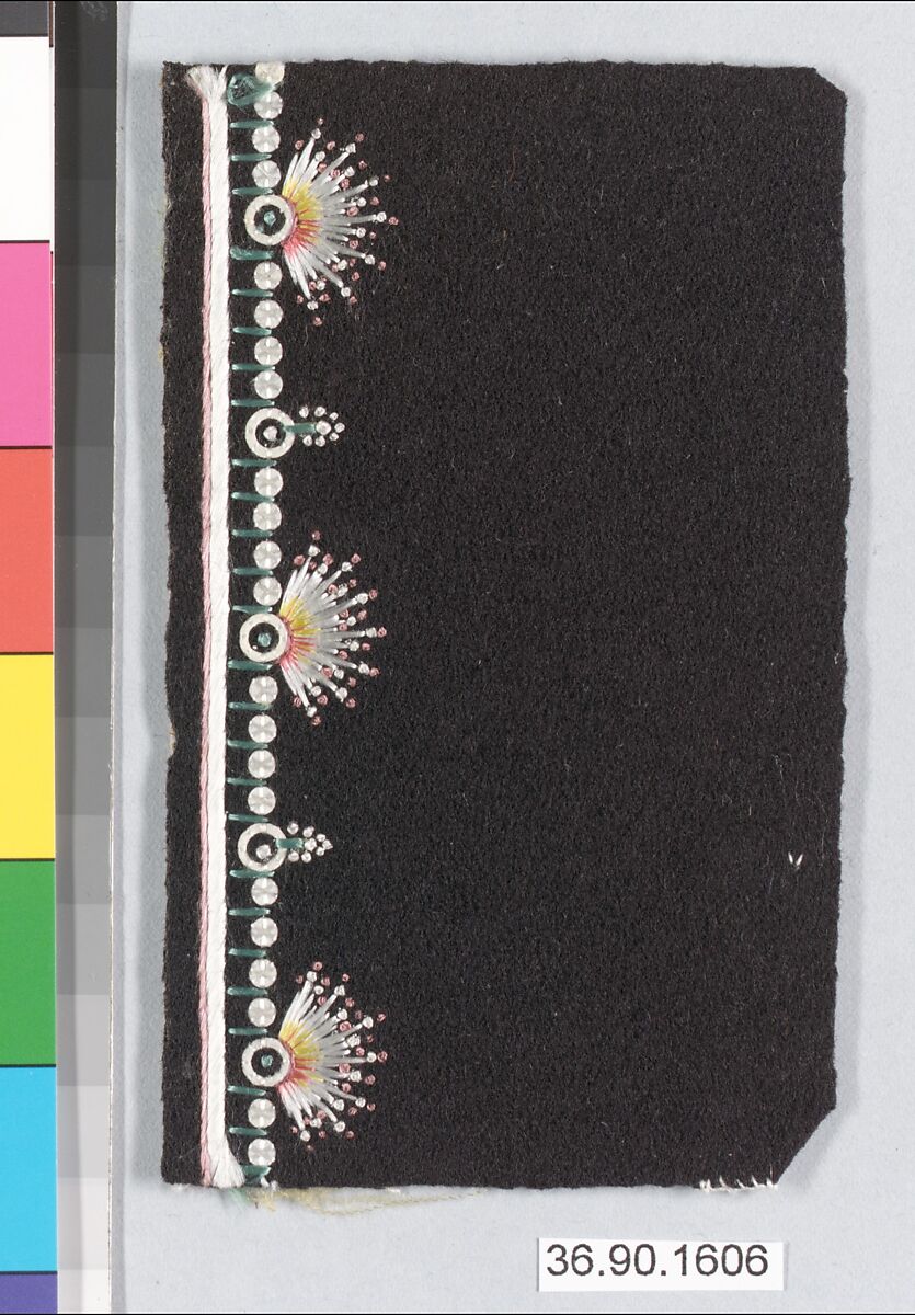 Sample, Silk on felt, French