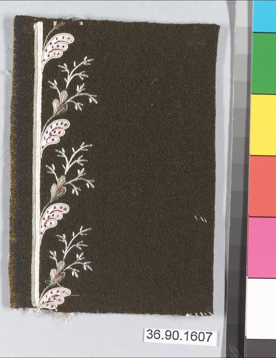 Sample, Silk on felt, French