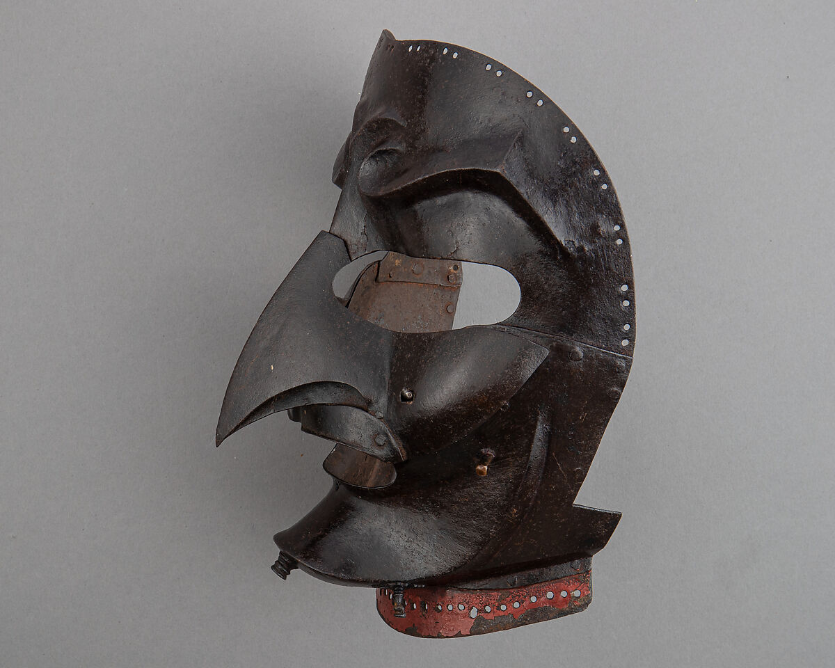 Face Mask of Mountain God (Tengu-bu), Iron, Japanese