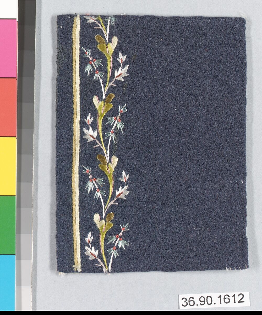 Sample, Silk on felt, French