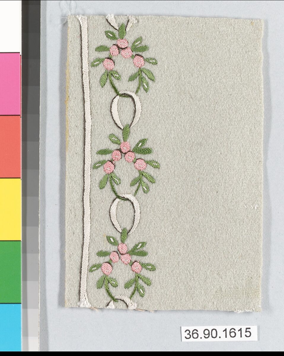 Sample, Silk on felt, French