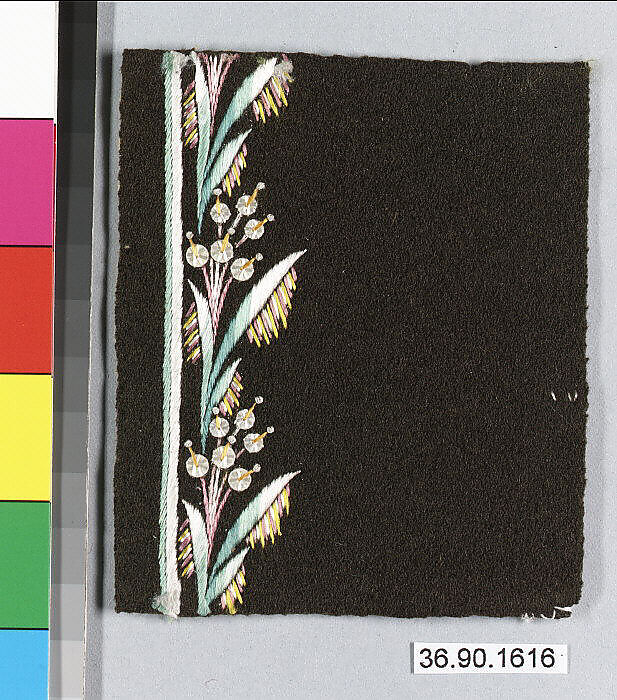 Sample, Silk on felt, French 