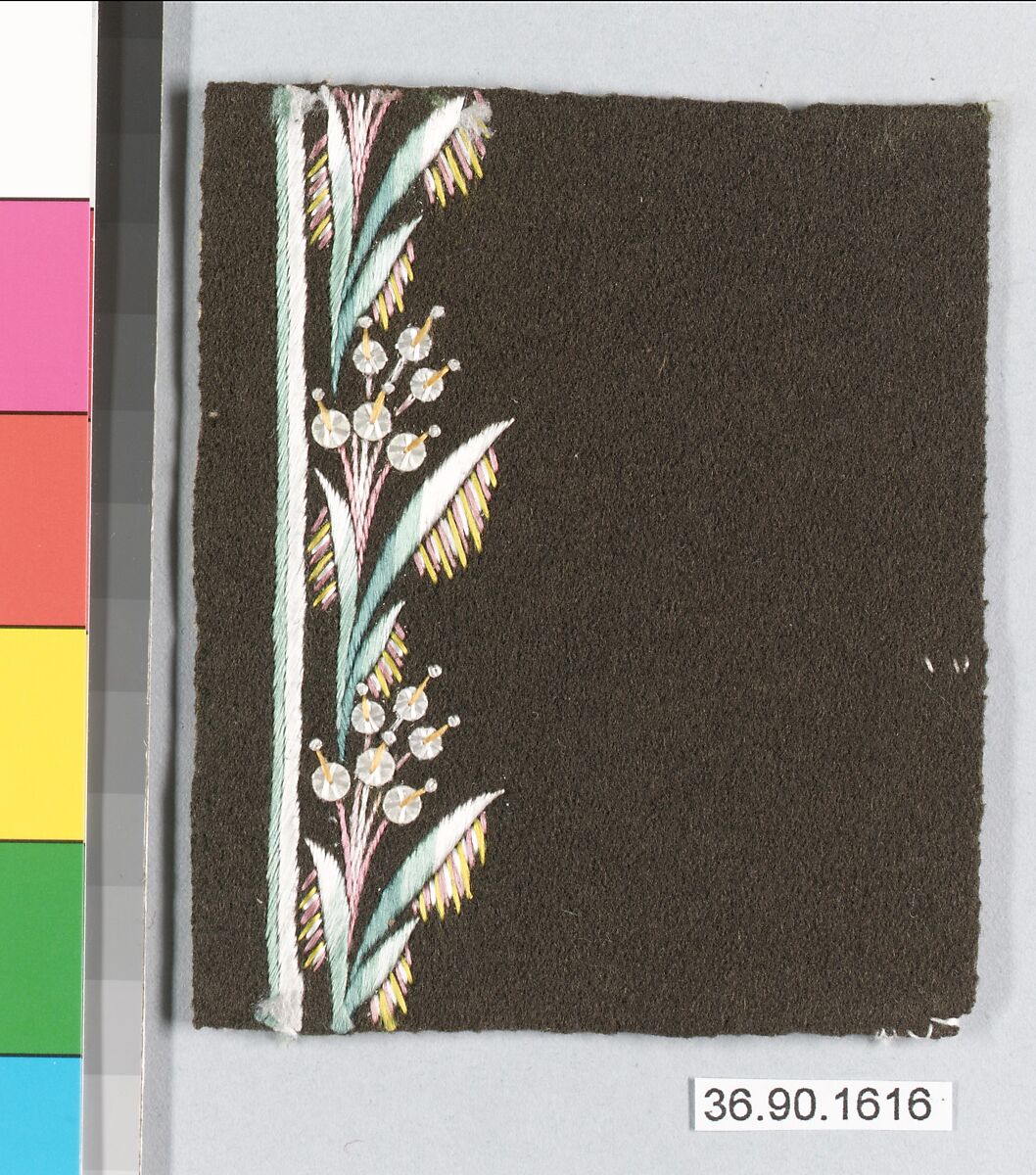 Sample, Silk on felt, French
