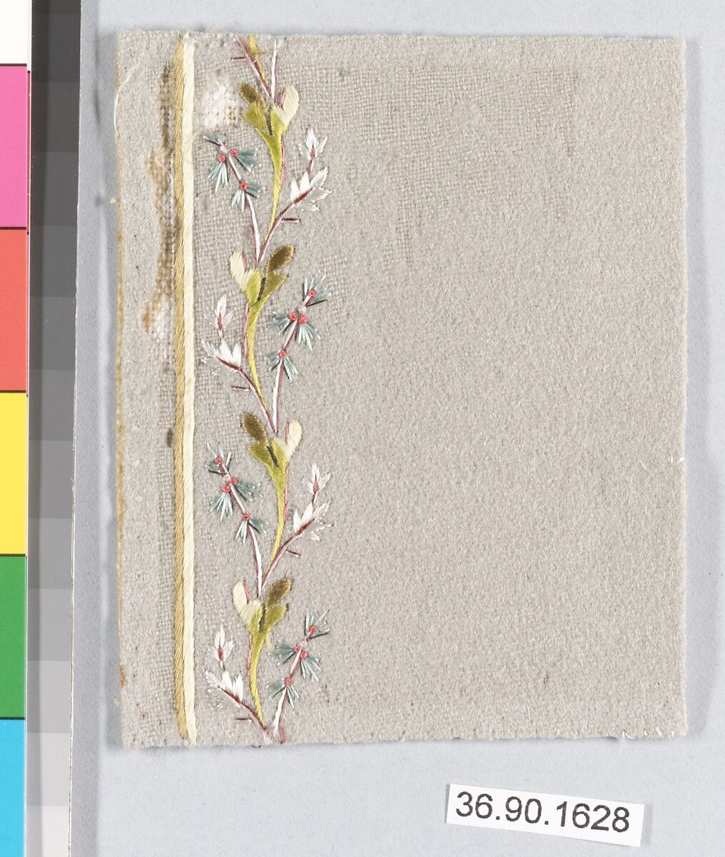 Sample, Silk on felt, French