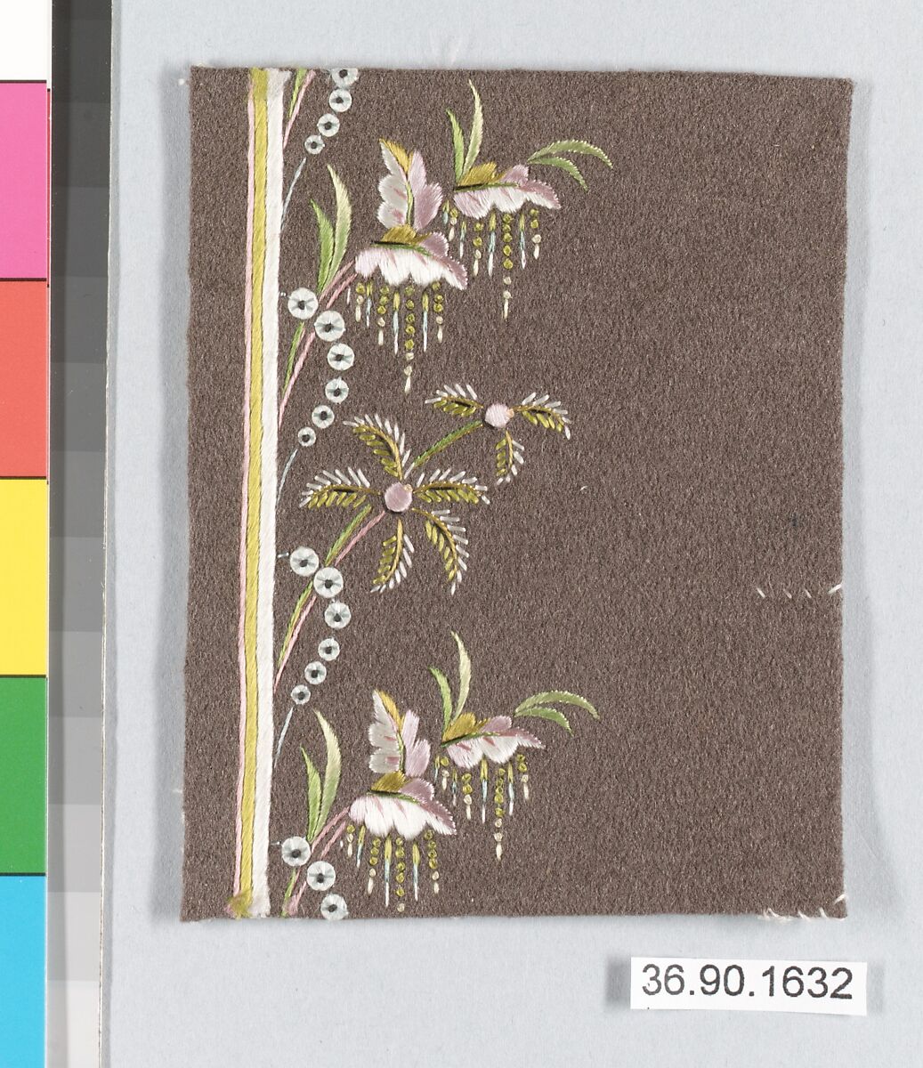 Sample, Silk on wool, French